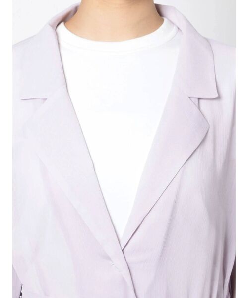 dazzlin(ダズリン)の「シアーラペルロングシャツ(シャツ/ブラウス・レディース・ラベンダー/オフホワイト・FREE)」の17枚目の写真