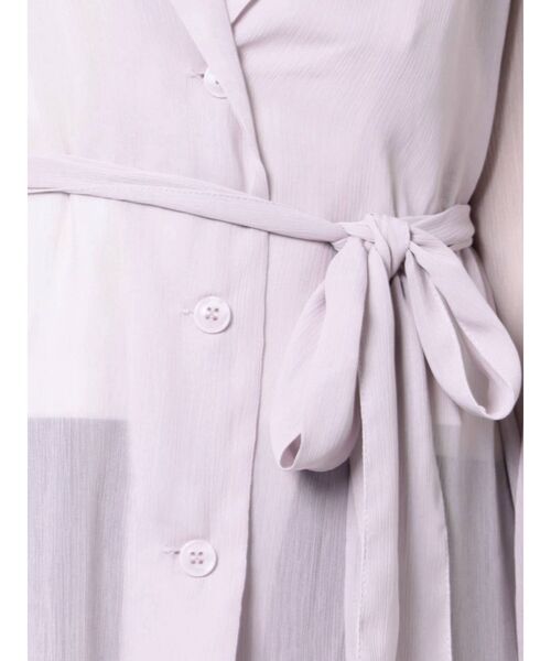 dazzlin(ダズリン)の「シアーラペルロングシャツ(シャツ/ブラウス・レディース・ラベンダー/オフホワイト・FREE)」の21枚目の写真