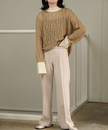 lawgy | mesh knit docking tops(ニット/セーター)