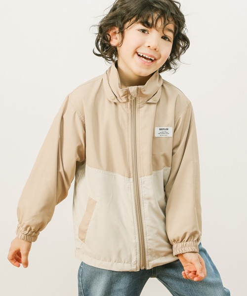 BAYFLOW（ベイフロー）の「【内側メッシュで快適】[KIDS]マウンテンパーカー（マウンテンパーカー・キッズ・ピンク/ブルー/ベージュ・130cm/110cm/140cm/120cm）」の2枚目の写真