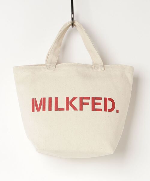 MILKFED.(ミルクフェド)の「LIFE STYLE|MILKFED. LUNCH TOTE RED(トートバッグ・レディース・ホワイト/ブラック・ONE SIZE)」の4枚目の写真