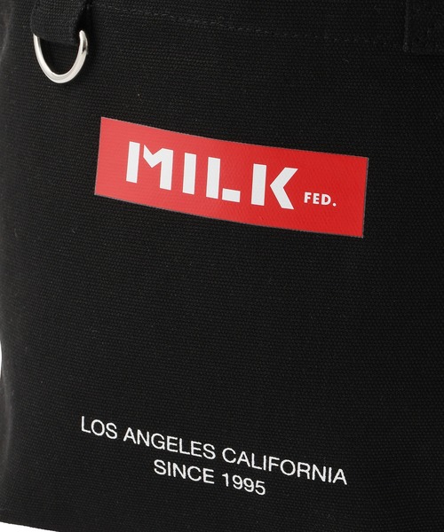 MILKFED.(ミルクフェド)の「LIFE STYLE|MILKFED. LUNCH TOTE RED(トートバッグ・レディース・ホワイト/ブラック・ONE SIZE)」の8枚目の写真