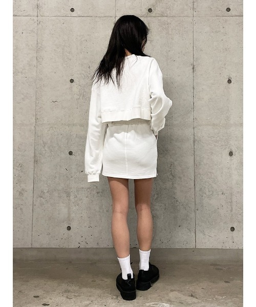 ENVYM（アンビー）の「ステッチロゴショートＰＯ（スウェット・レディース・ホワイト/ブラック/グリーン・FREE）」の17枚目の写真