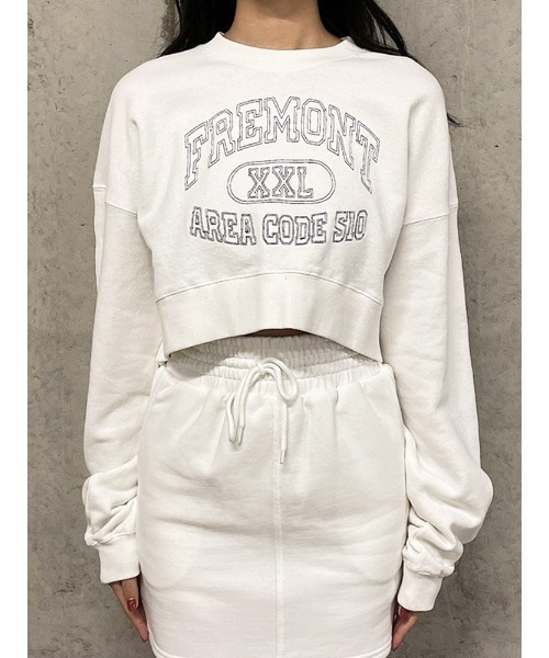 ENVYM（アンビー）の「ステッチロゴショートＰＯ（スウェット・レディース・ホワイト/ブラック/グリーン・FREE）」の18枚目の写真