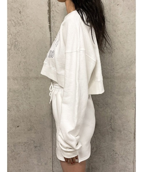 ENVYM（アンビー）の「ステッチロゴショートＰＯ（スウェット・レディース・ホワイト/ブラック/グリーン・FREE）」の19枚目の写真