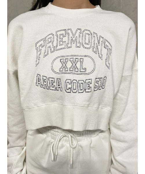 ENVYM（アンビー）の「ステッチロゴショートＰＯ（スウェット・レディース・ホワイト/ブラック/グリーン・FREE）」の21枚目の写真