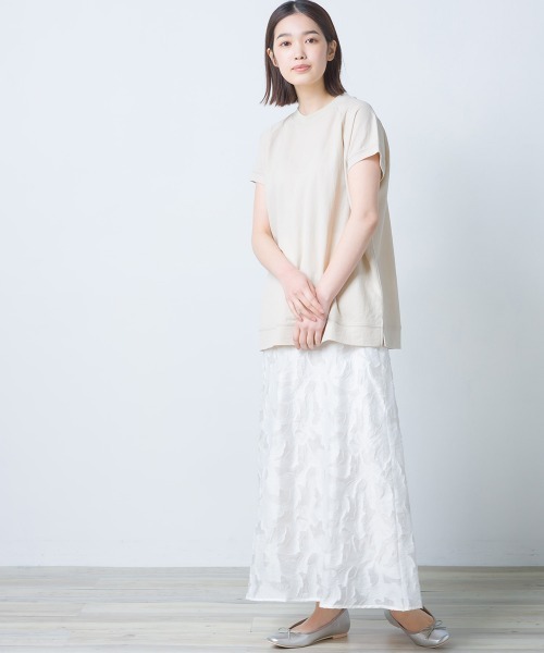 OMNES（オムネス）の「フラワージャガードAラインスカート（スカート・レディース・ホワイト/ブラック/パープル・FREE）」の8枚目の写真