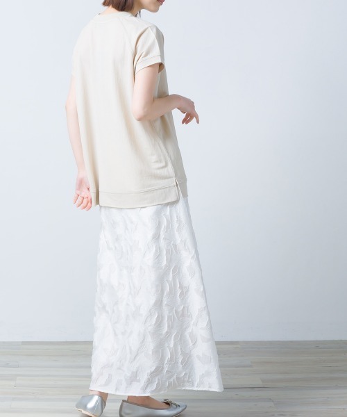 OMNES（オムネス）の「フラワージャガードAラインスカート（スカート・レディース・ホワイト/ブラック/パープル・FREE）」の10枚目の写真