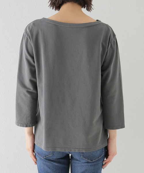 plage（プラージュ）の「Decolleteシチブソデプルオーバー（Tシャツ/カットソー・レディース・ホワイト/チャコールグレー・FREE）」の9枚目の写真