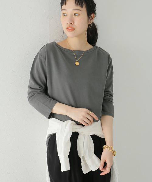 plage（プラージュ）の「Decolleteシチブソデプルオーバー（Tシャツ/カットソー・レディース・ホワイト/チャコールグレー・FREE）」の21枚目の写真