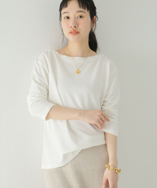 plage（プラージュ）の「Decolleteシチブソデプルオーバー（Tシャツ/カットソー・レディース・ホワイト/チャコールグレー・FREE）」の22枚目の写真