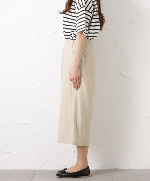 NAVY(ネイビー)の「ミントリネン クロップドパンツ(その他パンツ・レディース・カーキ/ベージュ・M/L)」の6枚目の写真