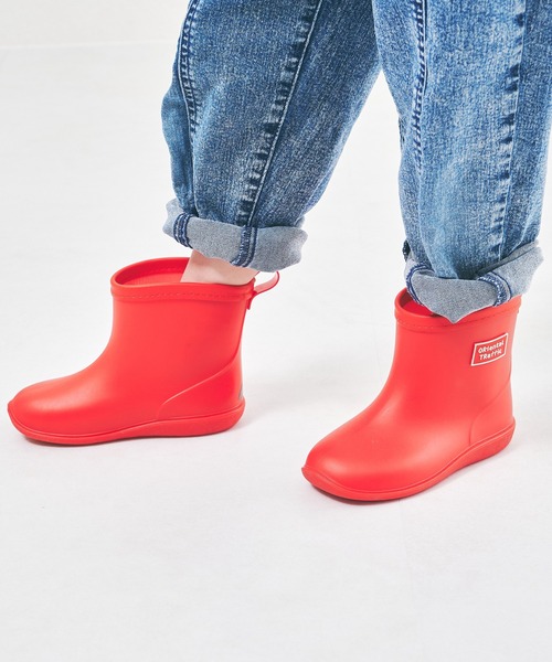 ORiental TRaffic（オリエンタルトラフィック）の「【 レイン 】KIDS キッズ ショート丈 レイン ブーツ K-202 15.0cm～20.0cm（レインシューズ・キッズ・レッド/ブルー/ピンク/イエロー/グレー/カーキ/ブラック/ネイビー/キャメル・19.0cm/18.0cm/17.0cm/20.0cm/15.0cm/16.0cm/22.0cm/21.0cm）」の9枚目の写真