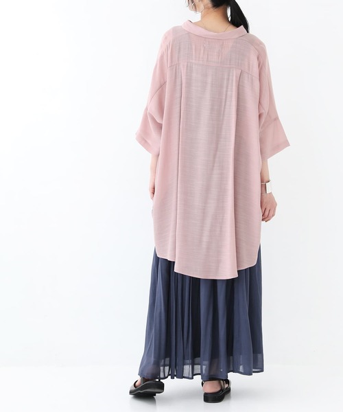 n'OrLABEL（ノアールレーベル）の「【廃盤】『ゆるひらスラブロングシャツ』（シャツ/ブラウス・レディース・ブラック/モカ/ピンク/グレー/ミント/ライトベージュ/グレイッシュブルー・FREE）」の14枚目の写真