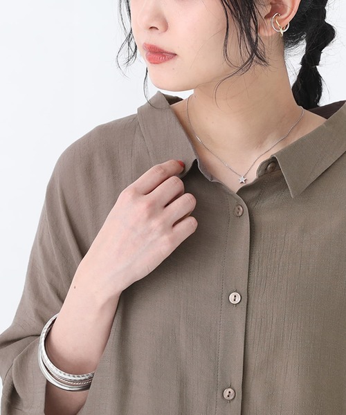 n'OrLABEL（ノアールレーベル）の「【廃盤】『ゆるひらスラブロングシャツ』（シャツ/ブラウス・レディース・ブラック/モカ/ピンク/グレー/ミント/ライトベージュ/グレイッシュブルー・FREE）」の19枚目の写真