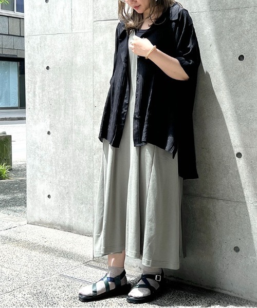 n'OrLABEL（ノアールレーベル）の「【廃盤】『ゆるひらスラブロングシャツ』（シャツ/ブラウス・レディース・ブラック/モカ/ピンク/グレー/ミント/ライトベージュ/グレイッシュブルー・FREE）」の8枚目の写真