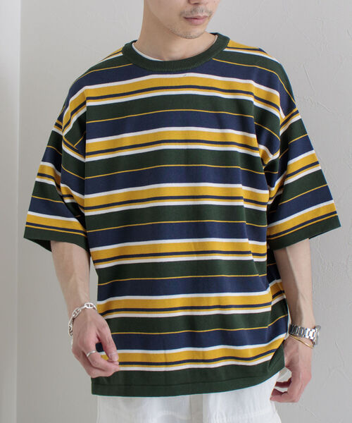 GLOSTER（グロスター）の「【GLOSTER/グロスター】OLDボーダーニットTシャツ（Tシャツ/カットソー・メンズ・グリーン系その他/ブルー系その他・MEDIUM/LARGE）」の22枚目の写真