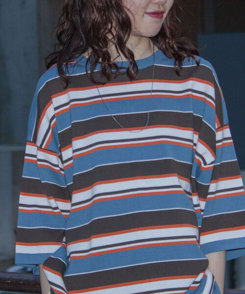 GLOSTER（グロスター）の「【GLOSTER/グロスター】OLDボーダーニットTシャツ（Tシャツ/カットソー・メンズ・グリーン系その他/ブルー系その他・MEDIUM/LARGE）」の6枚目の写真