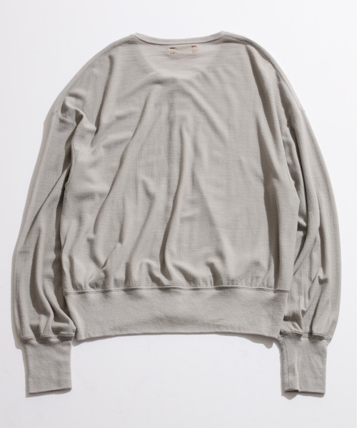 And A（アンドエー）の「unfil アンフィル / superfine merino crape-jersey cardigan スーパーファインメリノ クレープジャージー カーディガン（アンサンブル可能） / WWFL-UW125（カーディガン/ボレロ・レディース・ライトグレー/ブラック・1）」の7枚目の写真