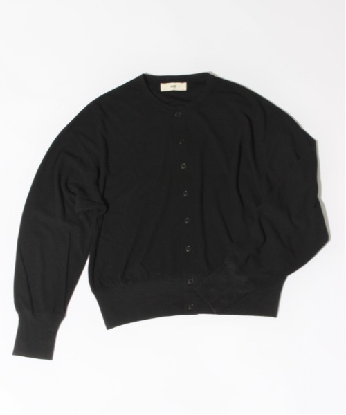 And A（アンドエー）の「unfil アンフィル / superfine merino crape-jersey cardigan スーパーファインメリノ クレープジャージー カーディガン（アンサンブル可能） / WWFL-UW125（カーディガン/ボレロ・レディース・ライトグレー/ブラック・1）」の15枚目の写真