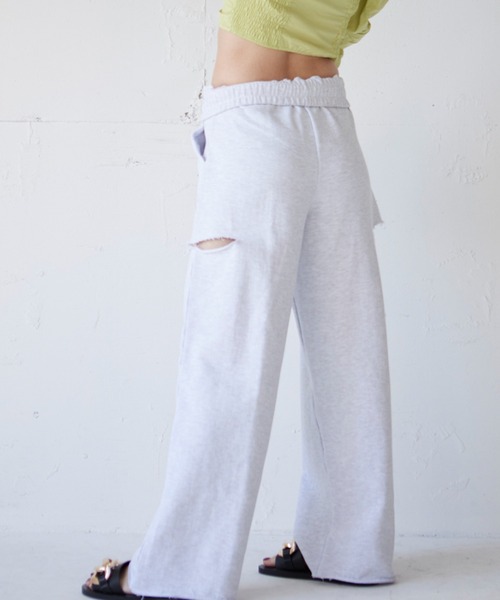 FIG&VIPER（フィグアンドバイパー）の「ローライズスウェットワイドPT（その他パンツ・レディース・ブラック/ライトグレー/ライトピンク・FREE）」の7枚目の写真