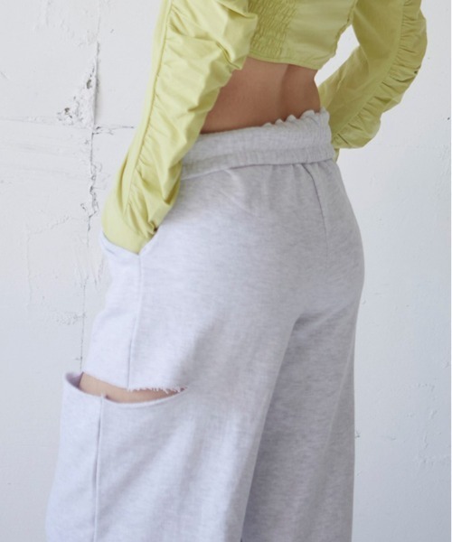 FIG&VIPER（フィグアンドバイパー）の「ローライズスウェットワイドPT（その他パンツ・レディース・ブラック/ライトグレー/ライトピンク・FREE）」の12枚目の写真