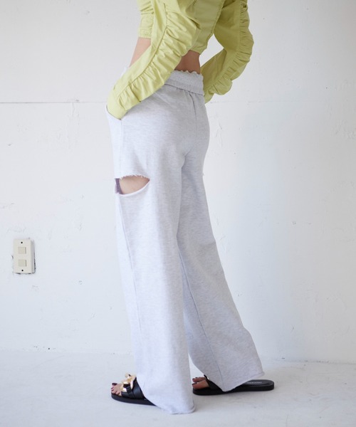 FIG&VIPER（フィグアンドバイパー）の「ローライズスウェットワイドPT（その他パンツ・レディース・ブラック/ライトグレー/ライトピンク・FREE）」の14枚目の写真