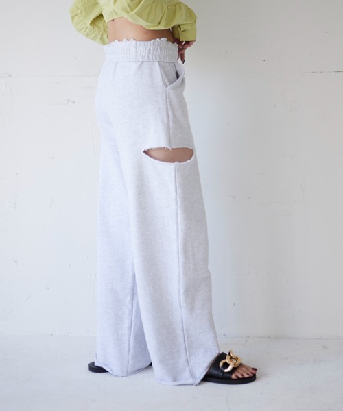 FIG&VIPER（フィグアンドバイパー）の「ローライズスウェットワイドPT（その他パンツ・レディース・ブラック/ライトグレー/ライトピンク・FREE）」の17枚目の写真