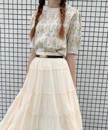 Hamble by Par Avion | フラワーショートニット(ニット/セーター)