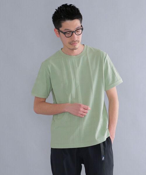 SHIPS(シップス)の「SHIPS: リンクス ジャガード ビッグ チェック Tシャツ(Tシャツ/カットソー・メンズ・ホワイト/ライトグリーン/ネイビー/その他・SMALL/MEDIUM/LARGE/X-LARGE)」の1枚目の写真