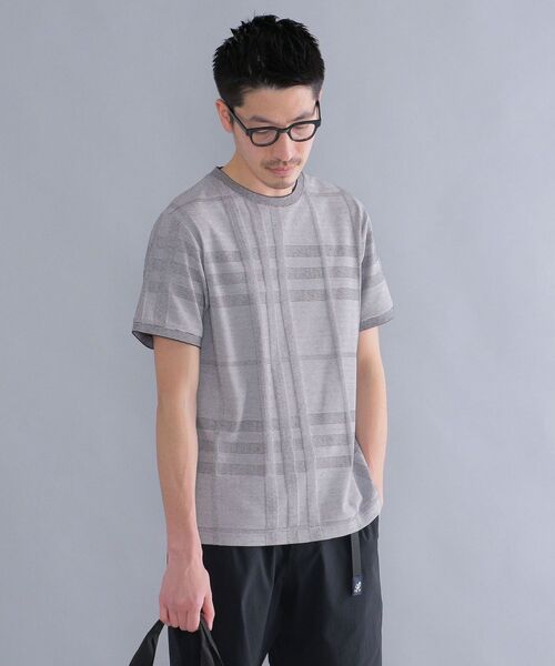 SHIPS(シップス)の「SHIPS: リンクス ジャガード ビッグ チェック Tシャツ(Tシャツ/カットソー・メンズ・ホワイト/ライトグリーン/ネイビー/その他・SMALL/MEDIUM/LARGE/X-LARGE)」の4枚目の写真