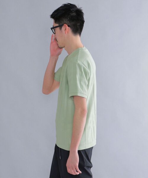 SHIPS(シップス)の「SHIPS: リンクス ジャガード ビッグ チェック Tシャツ(Tシャツ/カットソー・メンズ・ホワイト/ライトグリーン/ネイビー/その他・SMALL/MEDIUM/LARGE/X-LARGE)」の9枚目の写真