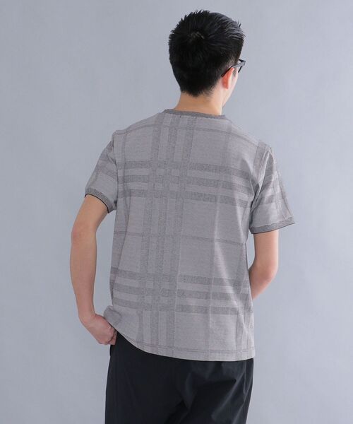 SHIPS(シップス)の「SHIPS: リンクス ジャガード ビッグ チェック Tシャツ(Tシャツ/カットソー・メンズ・ホワイト/ライトグリーン/ネイビー/その他・SMALL/MEDIUM/LARGE/X-LARGE)」の7枚目の写真