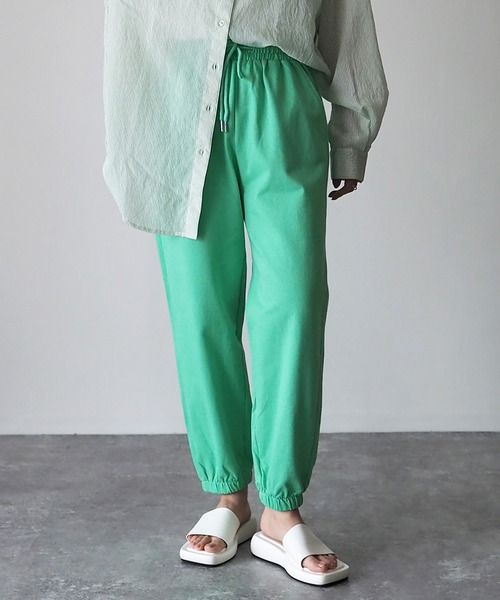 Riberry(リベリー)の「カラースウェットパンツ(スウェットパンツ・レディース・ホワイト/パープル/ピンク/オレンジ/グリーン/グレー・MEDIUM)」の9枚目の写真