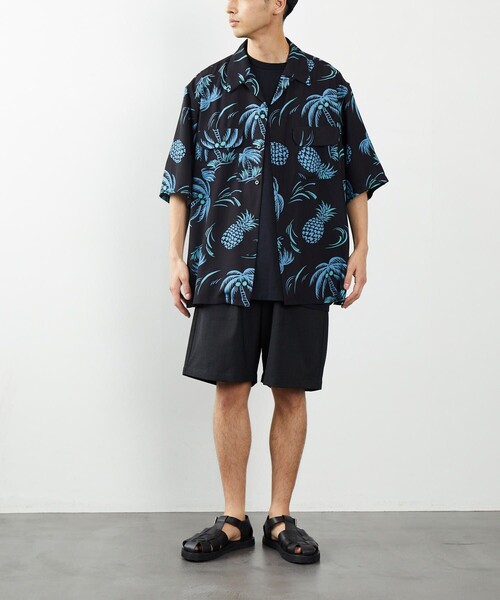FREAK'S STORE（フリークスストア）の「FREAK'S STORE/フリークスストア BIGシルエット アロハシャツ（シャツ/ブラウス・メンズ・オフホワイト/ブラック/グリーン/ネイビー・MEDIUM/LARGE）」の17枚目の写真