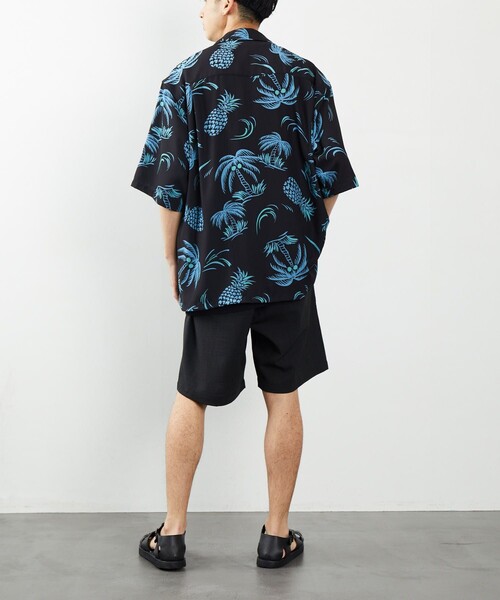 FREAK'S STORE（フリークスストア）の「FREAK'S STORE/フリークスストア BIGシルエット アロハシャツ（シャツ/ブラウス・メンズ・オフホワイト/ブラック/グリーン/ネイビー・MEDIUM/LARGE）」の19枚目の写真