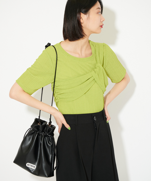 U by SPICK&SPAN(ユーバイスピックアンドスパン)の「【OUTDOOR DRODUCTS/アウトドアプロダクツ】 Drowstring BAG(ショルダーバッグ・レディース・ブラック/カーキ・FREE)」の16枚目の写真