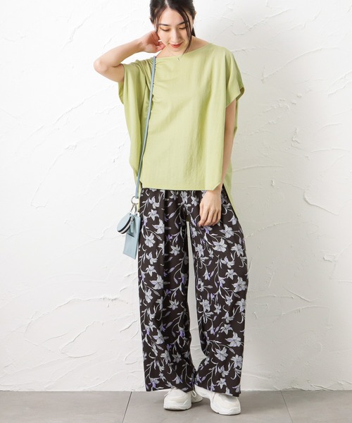 NAVY（ネイビー）の「レーヨンワイドパンツ（その他パンツ・レディース・ブラック/ネイビー/カーキ/ブルー/チャコール・M/L）」の18枚目の写真