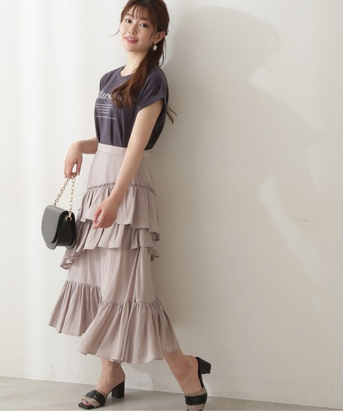 PROPORTION BODY DRESSING(プロポーションボディドレッシング)の「<E>アシメティアードスカート / 1212227500(スカート・レディース・ピンク/グレー/ブルー・MEDIUM/SMALL)」の2枚目の写真