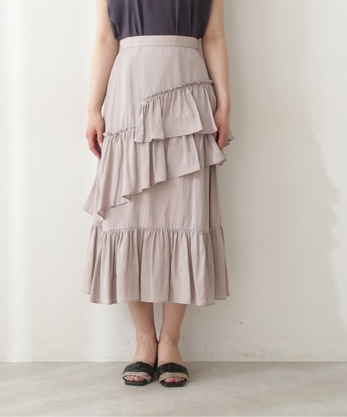 PROPORTION BODY DRESSING(プロポーションボディドレッシング)の「<E>アシメティアードスカート / 1212227500(スカート・レディース・ピンク/グレー/ブルー・MEDIUM/SMALL)」の4枚目の写真