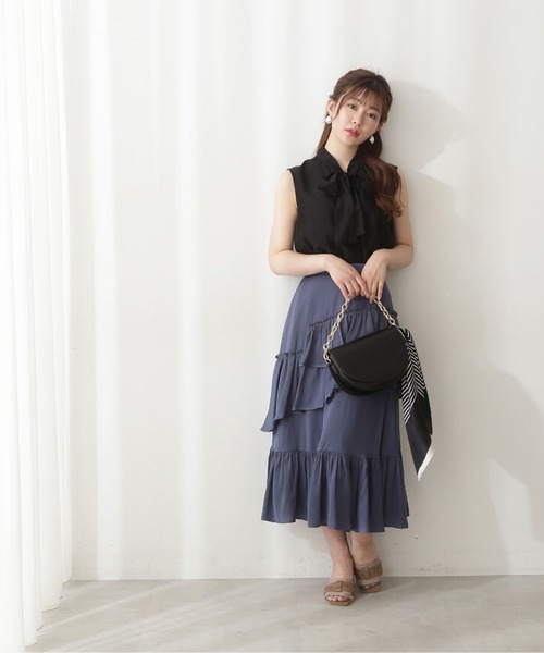 PROPORTION BODY DRESSING(プロポーションボディドレッシング)の「<E>アシメティアードスカート / 1212227500(スカート・レディース・ピンク/グレー/ブルー・MEDIUM/SMALL)」の6枚目の写真