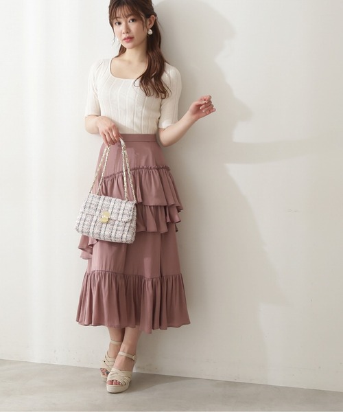 PROPORTION BODY DRESSING(プロポーションボディドレッシング)の「<E>アシメティアードスカート / 1212227500(スカート・レディース・ピンク/グレー/ブルー・MEDIUM/SMALL)」の5枚目の写真