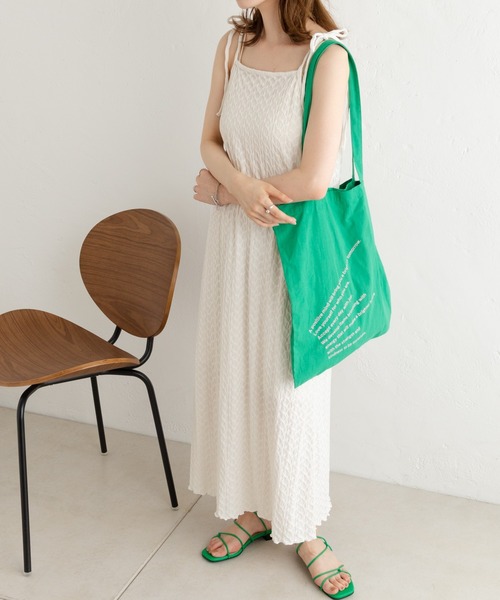 Kastane（カスタネ）の「【サイズ展開あり】ジャガードレースキャミワンピース（ワンピース・レディース・ブラック/オフホワイト・1/0）」の8枚目の写真