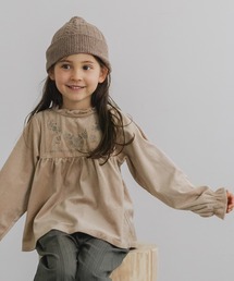 pairmanon（ペアマノン）の「コーデュロイスクエア刺繍ブラウス（シャツ/ブラウス・キッズ）」