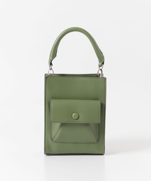 SENSE OF PLACE by URBAN RESEARCH(センスオブプレイスバイアーバンリサーチ)の「2WAYポケットスクエアショルダーバッグ(ショルダーバッグ・レディース・ブラック/オレンジ/ライトベージュ/グリーン・ONE)」の16枚目の写真