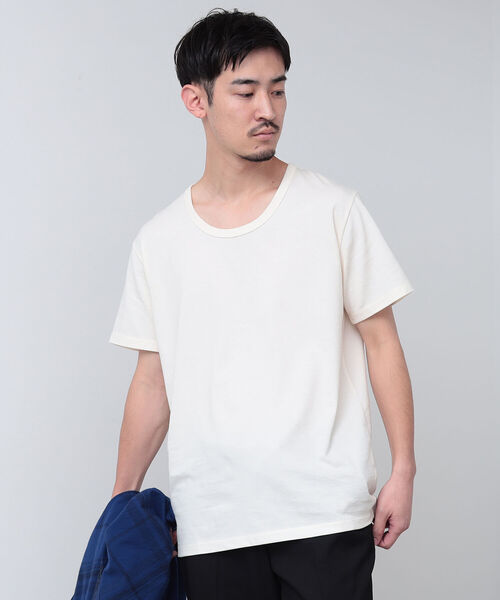 BEAMS（ビームス）の「BEAMS / ミリタリー Uネック Tシャツ（Tシャツ/カットソー・メンズ・ホワイト/ブラック・M/XL/L/S）」の13枚目の写真