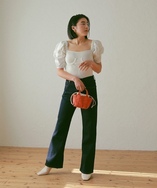 etul(エツル)の「「etul / エツル」テープミニトートバッグ(トートバッグ・レディース・ブラック/ピンク/オレンジ/グリーン/アイボリー・FREE)」の6枚目の写真