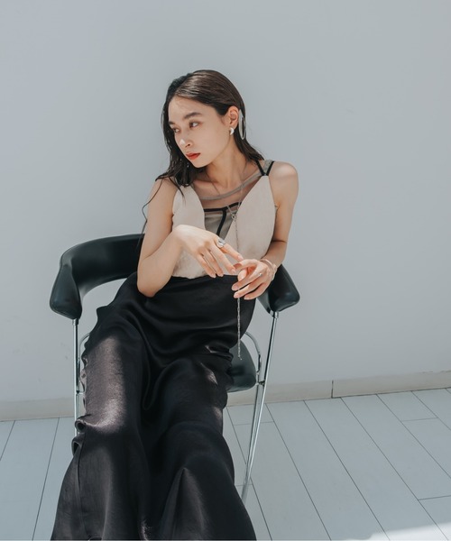 sahara（サハラ）の「JQD Cross Neck Dress（ワンピース・レディース・アイボリー系/ブラウン系その他・FREE）」の14枚目の写真