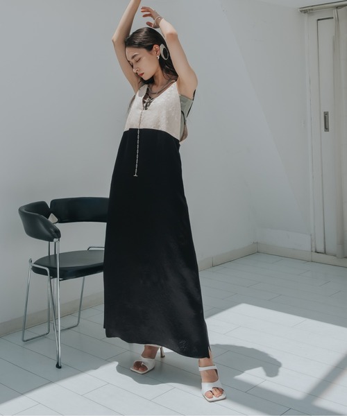 sahara（サハラ）の「JQD Cross Neck Dress（ワンピース・レディース・アイボリー系/ブラウン系その他・FREE）」の18枚目の写真