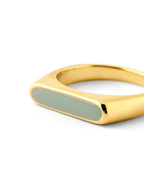 ANEMONE（アネモネ）の「オーバルカラーシグネットリング（リング・レディース・ピンク/グリーン・FREE）」の5枚目の写真